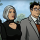 Malory Archer (Jessica Walter) and Cyril Figgis (Chris Parnell)
